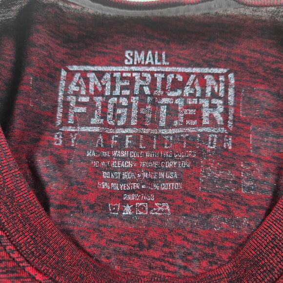 American‎ Fighter Premium Athletics Crossroads T-Shirt in Rusted Red Size Small - Picture 5 of 6